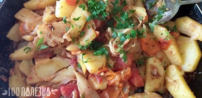 Жаркое с курицей и картошкой