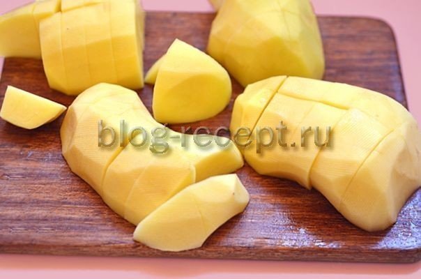 Картофель кубиками пошагово