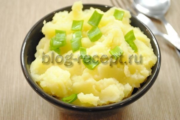 Картошка пюре с яйцом и молоком