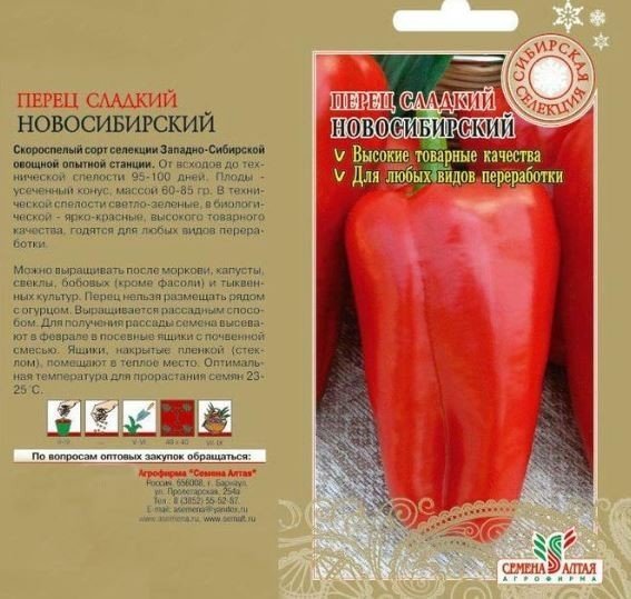 Сорта перца для сибири Новосибирск