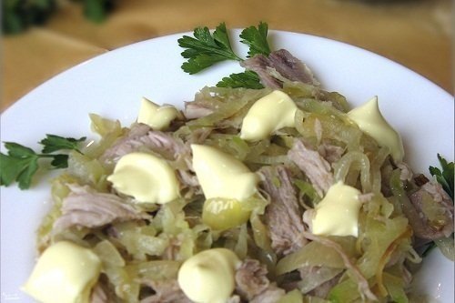 Салат с сельдью и картофелем