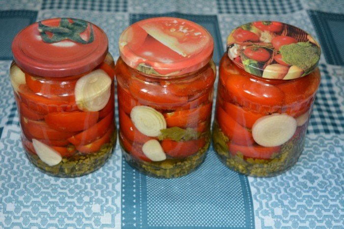 Салат из кабачков и помидоров на зиму