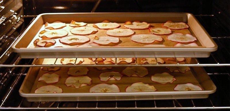 Яблоки чипсы в духовке