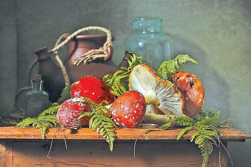 Натюрморт с мухоморами Натюрморт с мухоморами