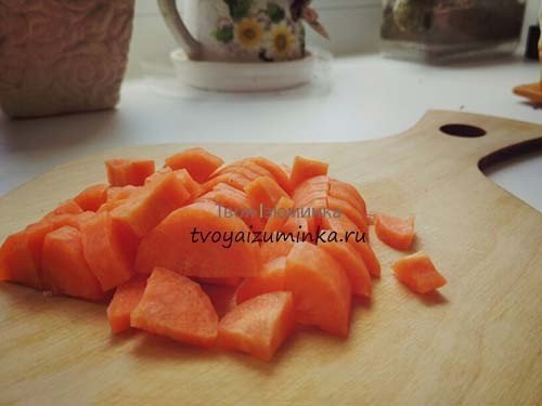 Нарезка моркови кубиком ск см