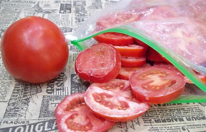 Замороженные помидоры в формочках